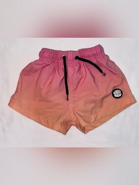 BinkyBro Pink Ombré Swim Trunks | Size 12-18 Months | Toddler Boys